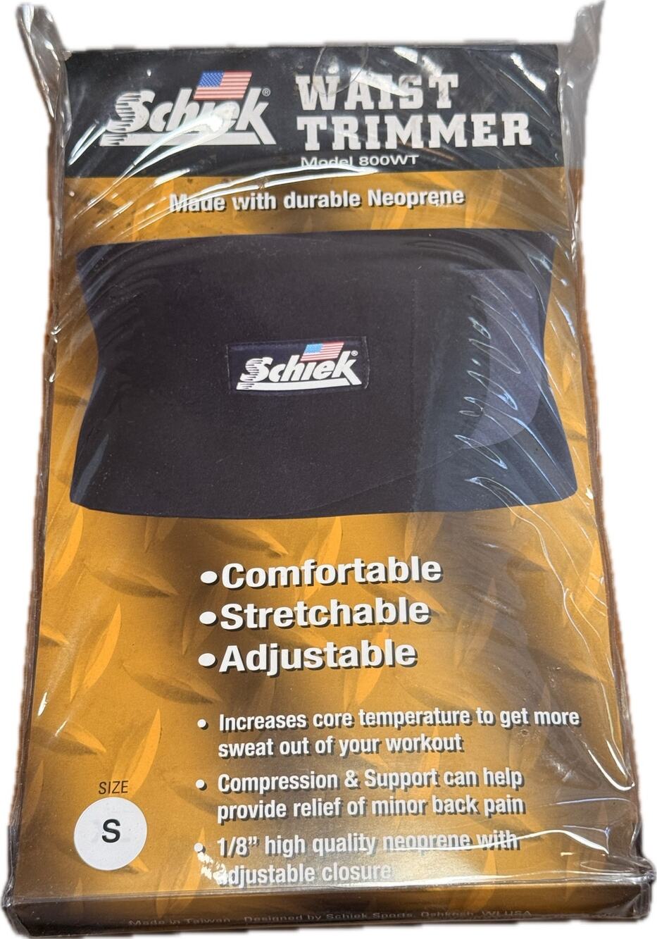 New Schiek Waist Trimmer Model 800WT Size S Neoprene Sweat Belt Support NIP